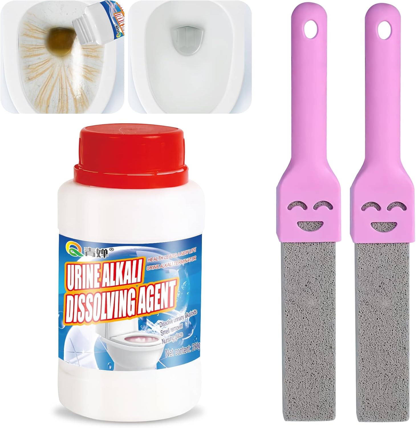 Wanheart Pumice Stone for Toilet Bowl Cleaning,Pumice Cleaning Stone Stick Removes limescale, calcium deposits, stains and rust from toilets,for cleaning toilets and bathrooms