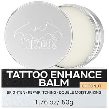 Tattoo Aftercare Balm, Protecting Rejuvenating New & Older Tattoos 1.76 Oz | Vegan Tattoo Care Cream, with Coconut Oil, Shea Butter & Calendula, Tattoo Supplies