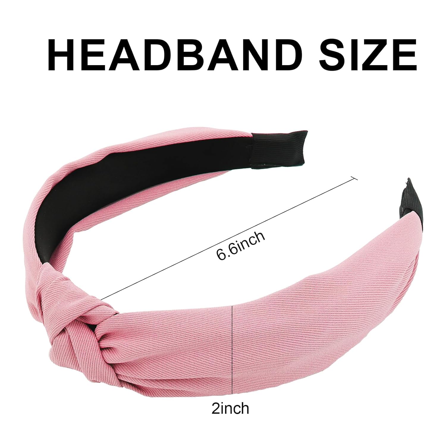 4PCS Top Knotted Headbands for Women Girls Pink White Blue Khaki Top Knot Hairbands Cute Head band for Women Ms Rachel Headband Ms Rachel Costume Wide Knotted Hair Accessories Stylish - Image 3
