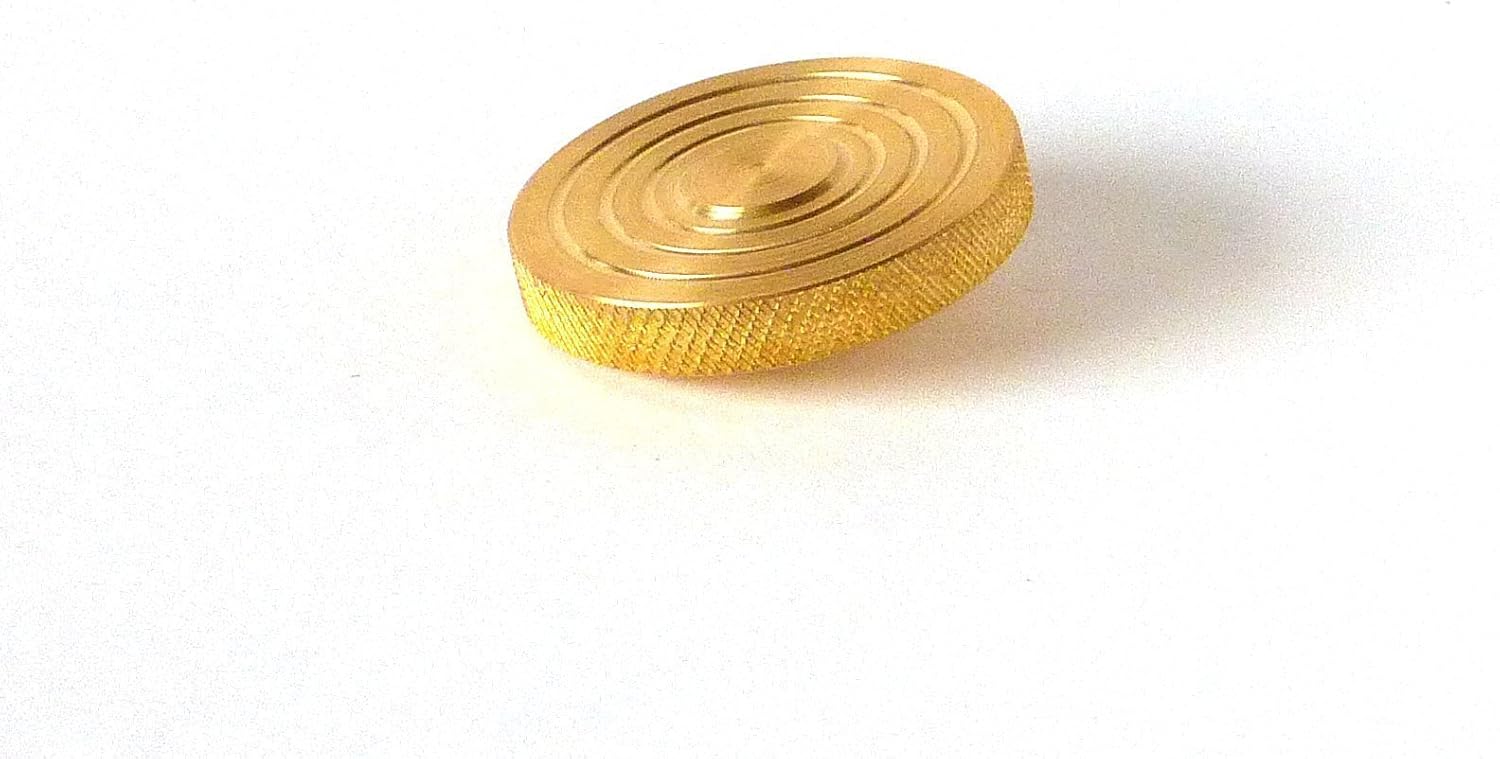 THE FLATTOP - BRASS HANDMADE EDC SPINNING TOP - MADE IN THE USA - Gifts for Men