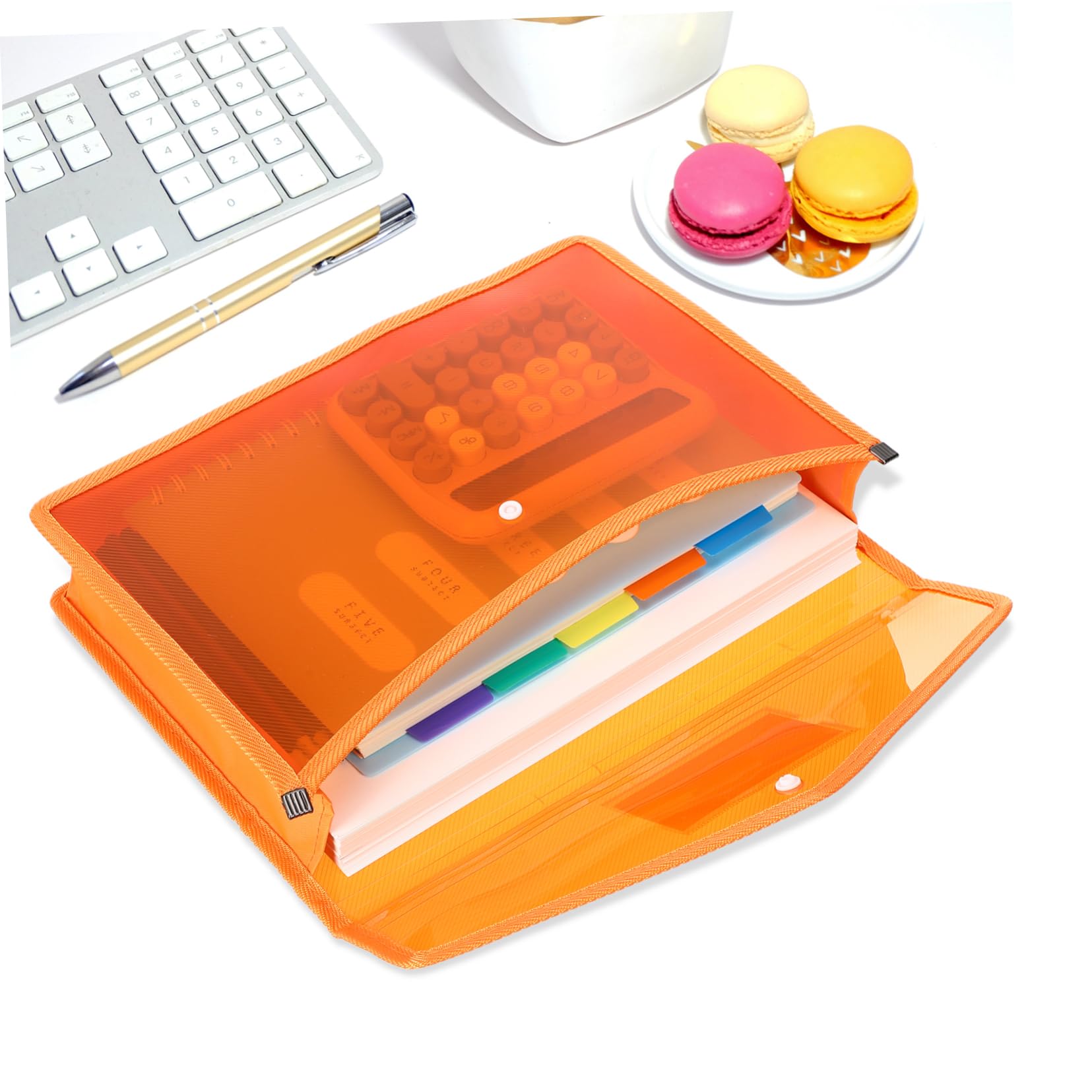 Gatuida 7pezzi Buste Trasparenti in Plastica con Bottone Formato Sacchetti per Documenti Organizer per Ufficio Scuola e Uso Domestico