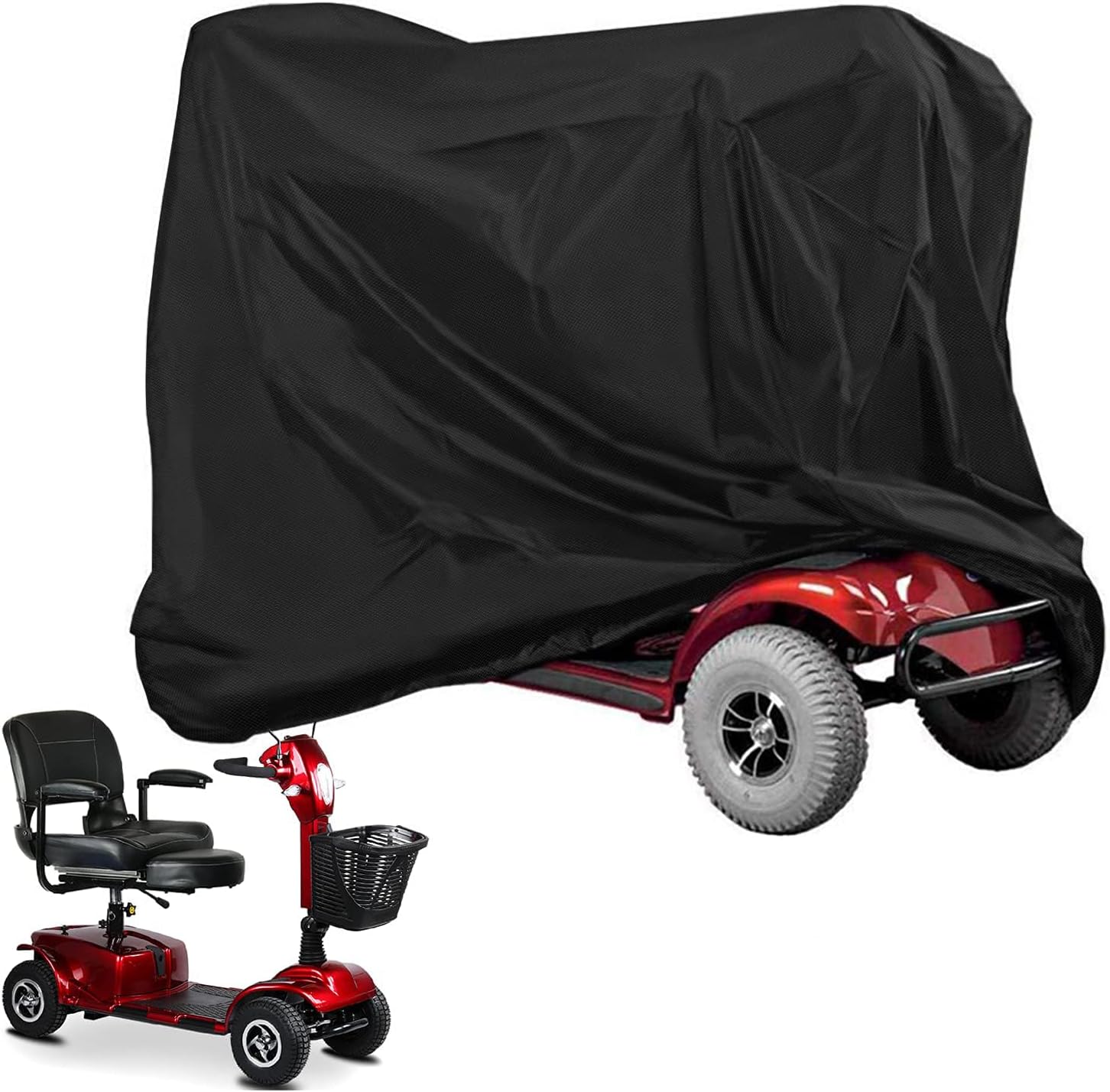 Mobility Scooter Cover,Waterproof Wheelchair Cover for Storage,Mobility Scooter Accessories for All-Weather Outdoor Protection Dust Covers - 55"x 26" x 36" (L x W x H)