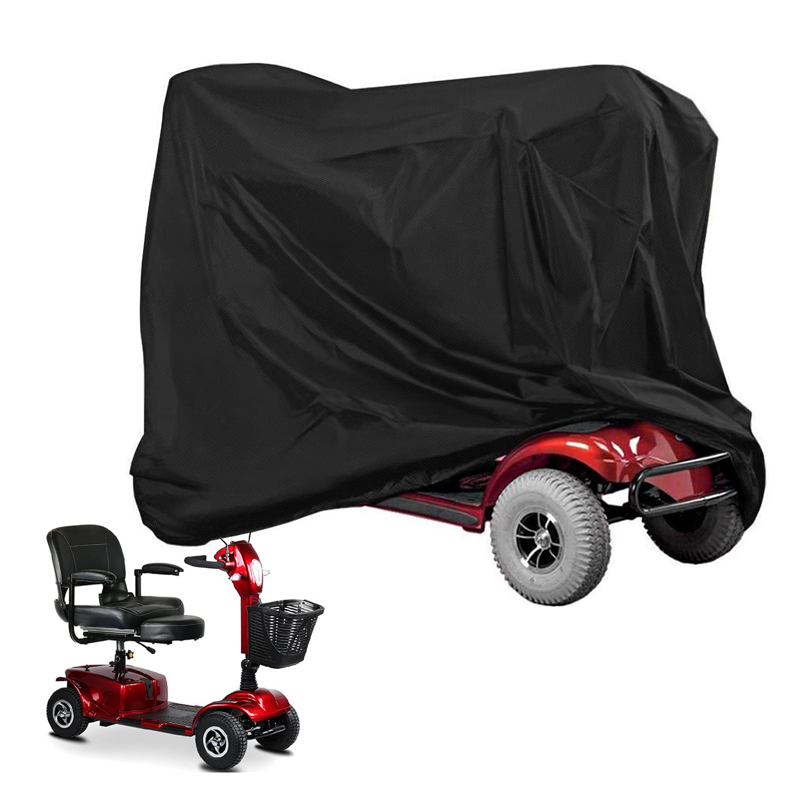Mobility Scooter Cover,Waterproof Wheelchair Cover for Storage,Mobility Scooter Accessories for All-Weather Outdoor Protection Dust Covers - 55"x 26" x 36" (L x W x H)OEKO-TEX STANDARD 100