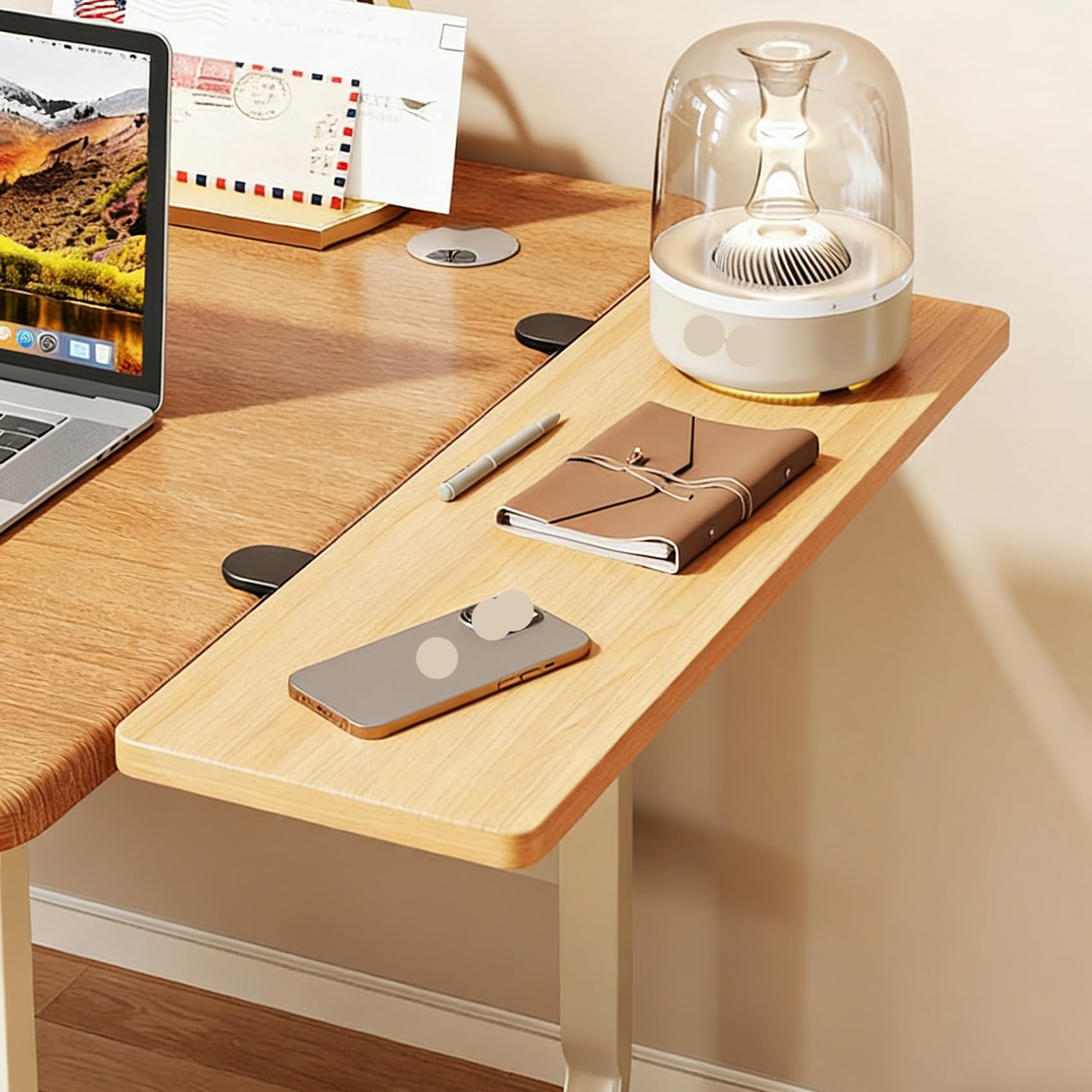Natural,70*25,Extensión ergonómica de escritorio, extension de escritorio, soporte abrazadera para ratón, bandeja para teclado, estante para reposabrazos, extensión de escritorio para computadora