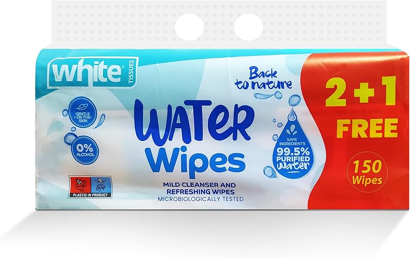White water wipes 50 pack of 3