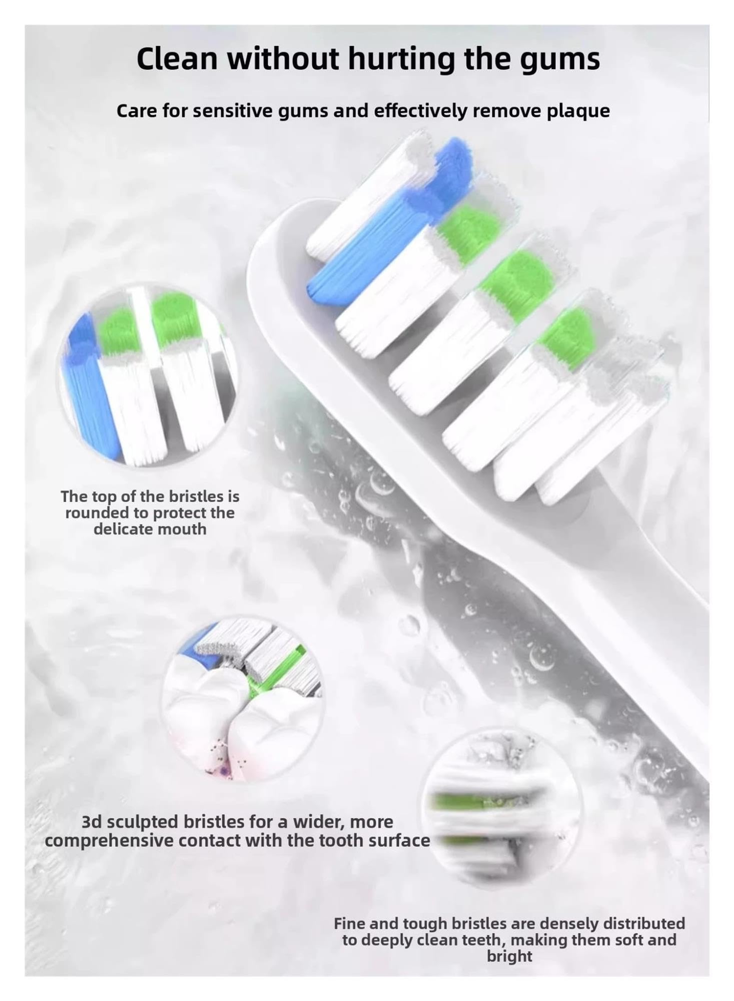 Têtes De Brosse À Dents, Compatibles Avec MONTERI WellShine, W32 B32
