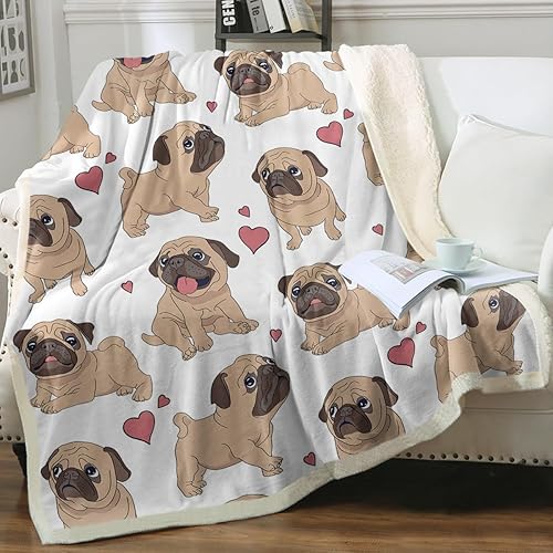 Sleepwish Pug Frazadas y Mantas