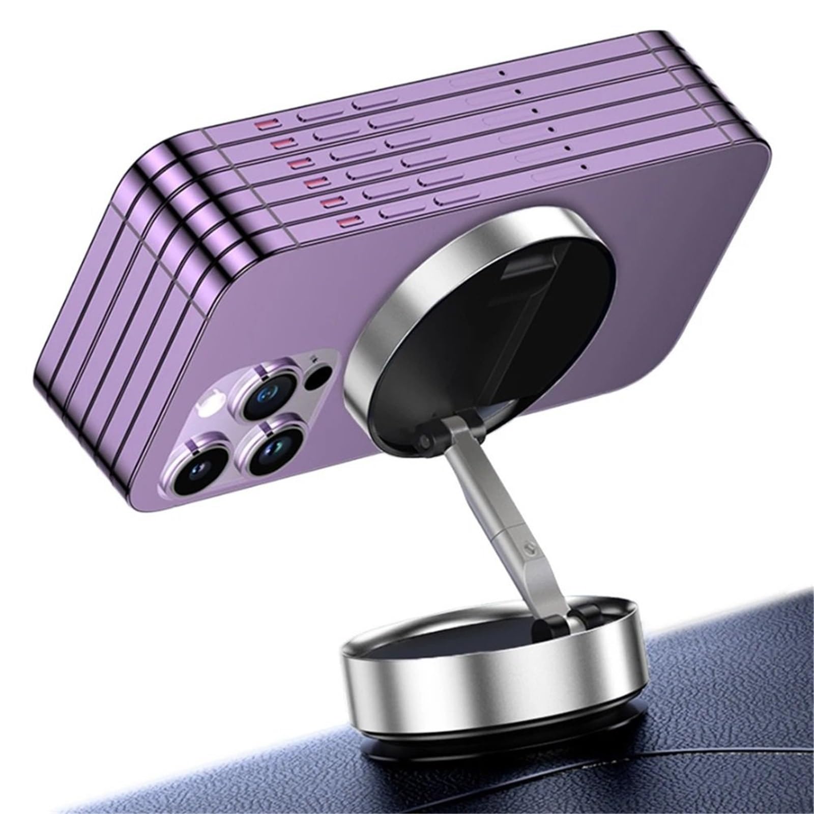 Soporte Movil Coche Supporto magnetico per telefono per auto a vuoto Ventosa pieghevole Supporto per supporto di navigazione Supporto per telefono con aspirazione a vuoto per Accesorios Coche(Black)