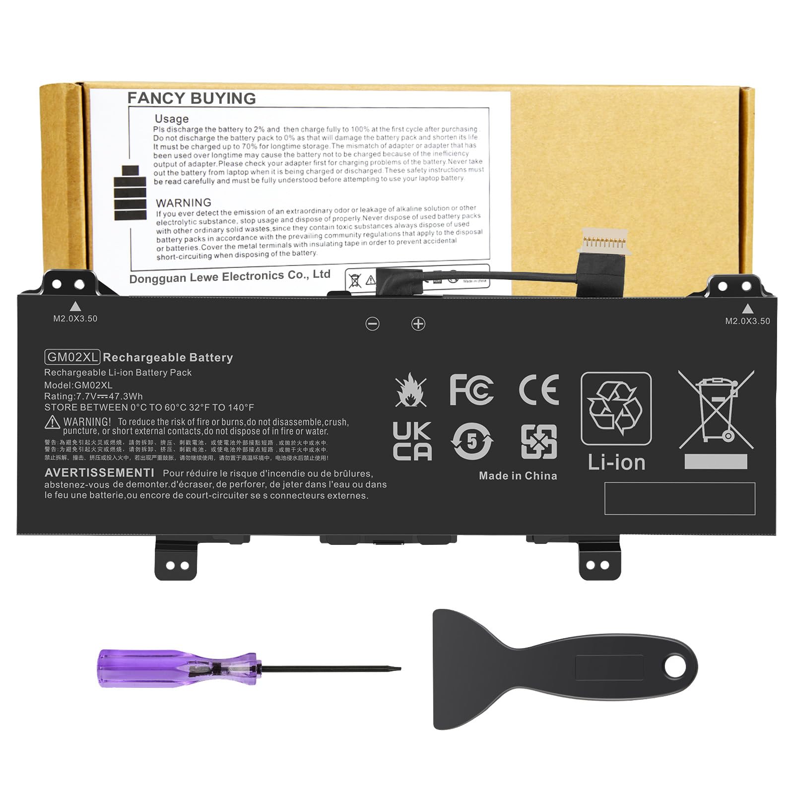 Photo 1 of GB02XL GM02XL L42583-002 917725-855 Laptop Battery for HP Chromebook X360 14A 14-DB 11 G8 G7 G1 G2 EE/Chromebook 11A G8 G5 G6 EE/Chromebook 14 G5 14-DB0051CL 14-CA000NA L42583-005 L42550-271