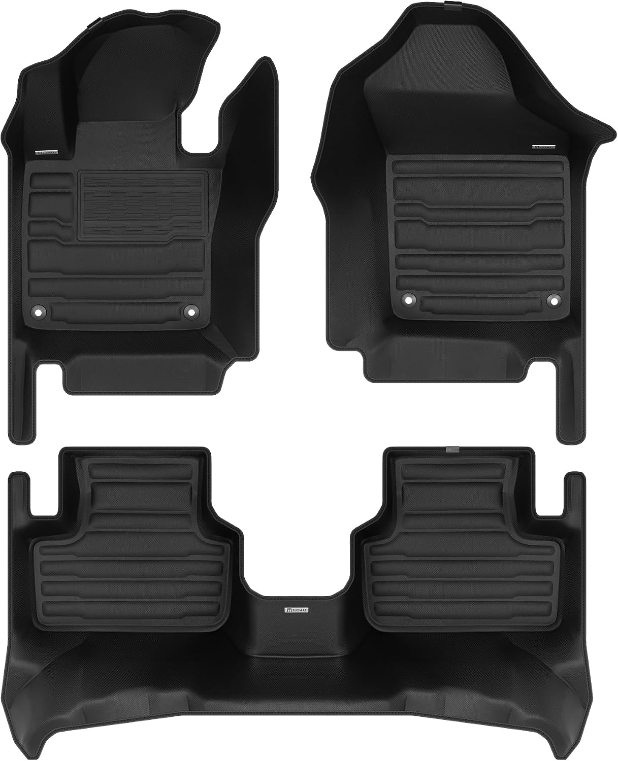 TuxMat - for Volvo XC60 Recharge 2018-2026 Models - Custom Car Mats - Maximum Coverage, All Weather, Laser Measured - This Full Set Includes 1st and 2nd Rows