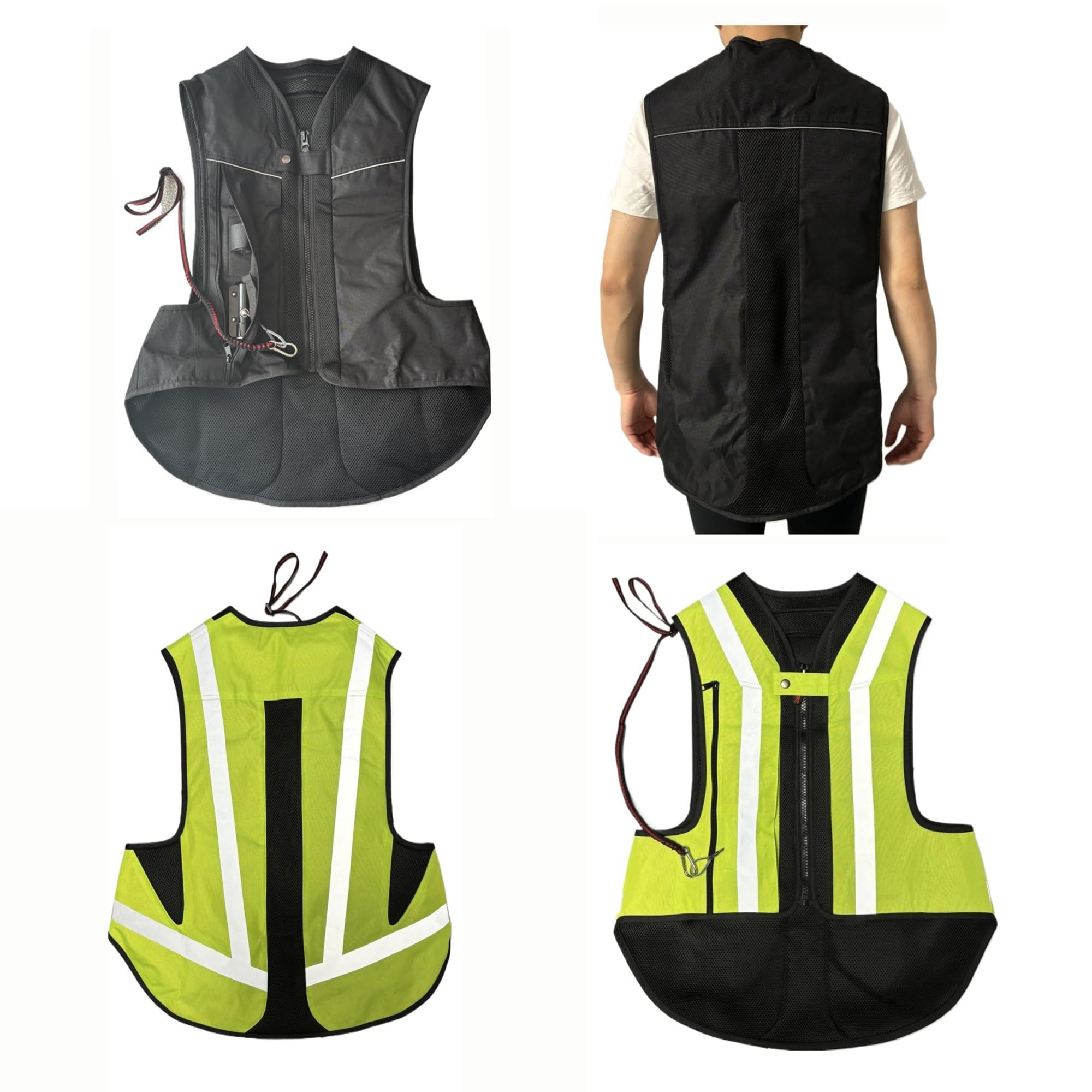 Unisex -Motorrad -Airbag -Weste Airbagmantel Mit Reflektierendem Klebeband/verstellbarer Größe for Pferd Und Pferd