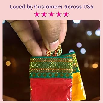 LOVENSPIRE Handbag Style Mini Haldi Kumkum Packets for Pooja Thali Decorative Sindoor & Turmeric Powder Combo for Wedding & Housewarming Favors, Festival Items & Indian Return Gifts 20 Pieces