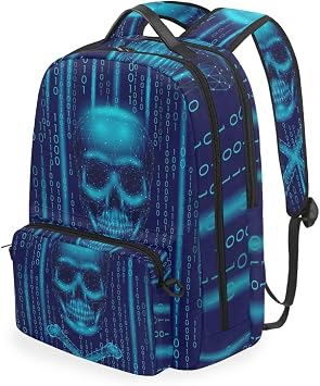 Alerta De Ataque De Calavera Azul Mochila Escolar Impermeable Mochilas  Escolares Bolso con Mensajero para Estudiante Niñas Niños : Amazon.es:  Equipaje