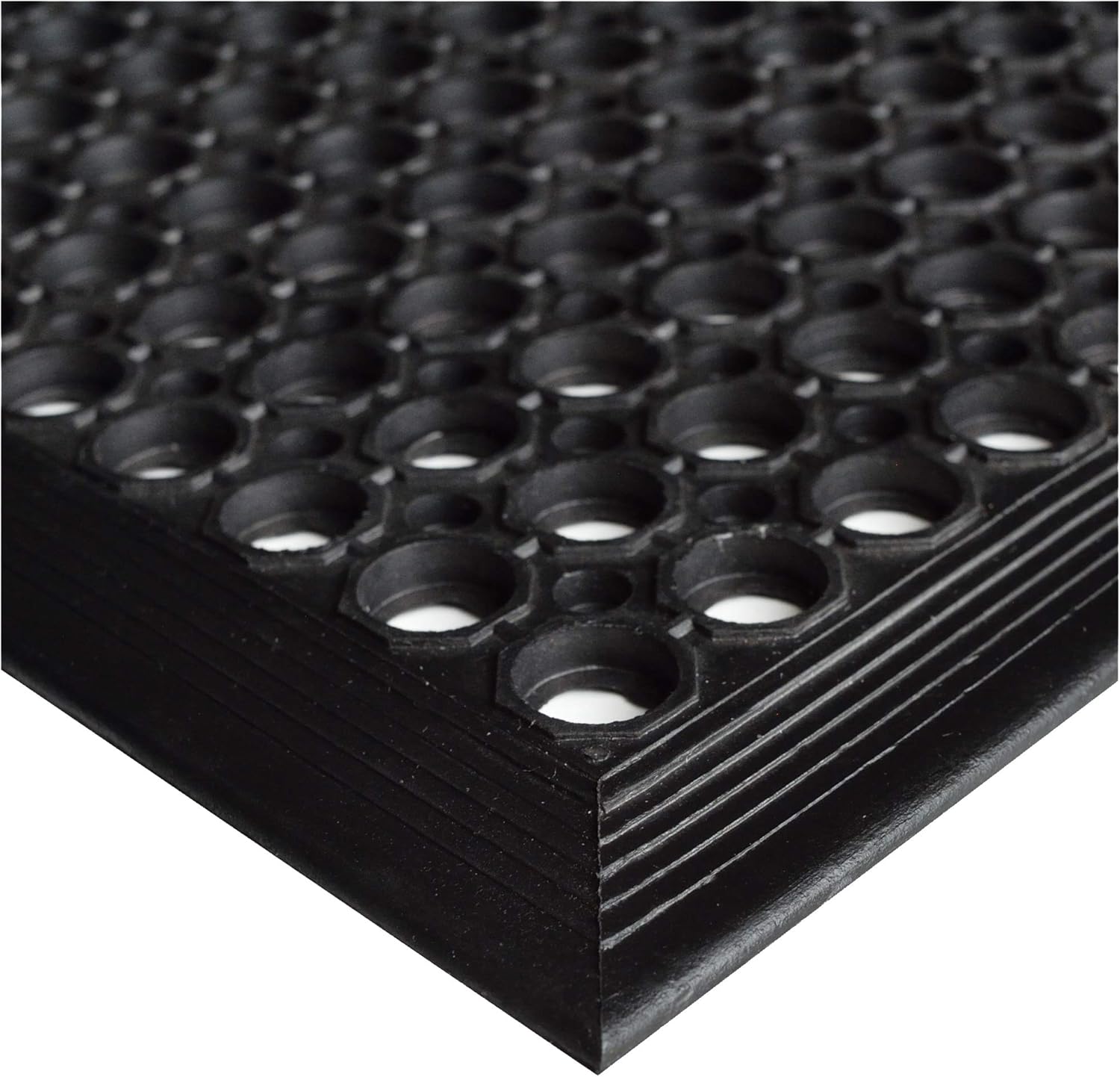 UNIMAT-Anti-Fatigue Outdoor Rubber Drainage with Non-Slip Backing Heavy Duty Mat for Restaurant Industrial Use-3'x 5' Black Mat-Ideal Bar Accessory