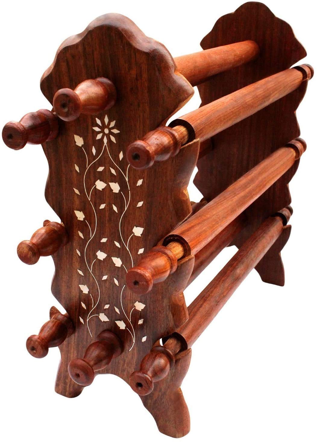 Wooden handmade 8 Rod Wooden Bracelet Holder Watch/Necklace/Jewelry Bangle Display Stand 12 Inch