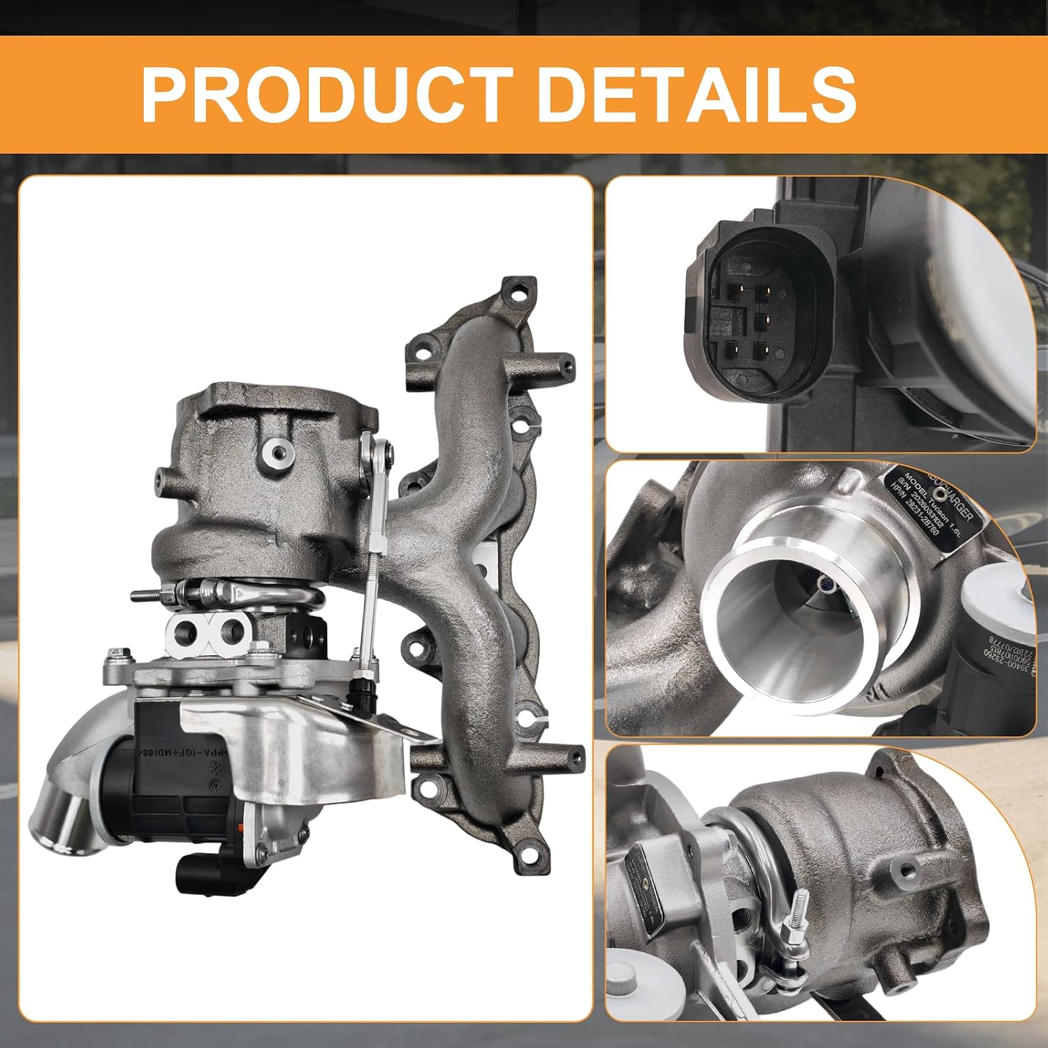 Turbocharger Assembly with Gasket Compatible with 2016 2017 2018 Hyundai Tucson 1.6L L4 Eco Sport Limited SE Replace# 28231-2B760 282312B760 16399880016 Turbo Charger Repair kits