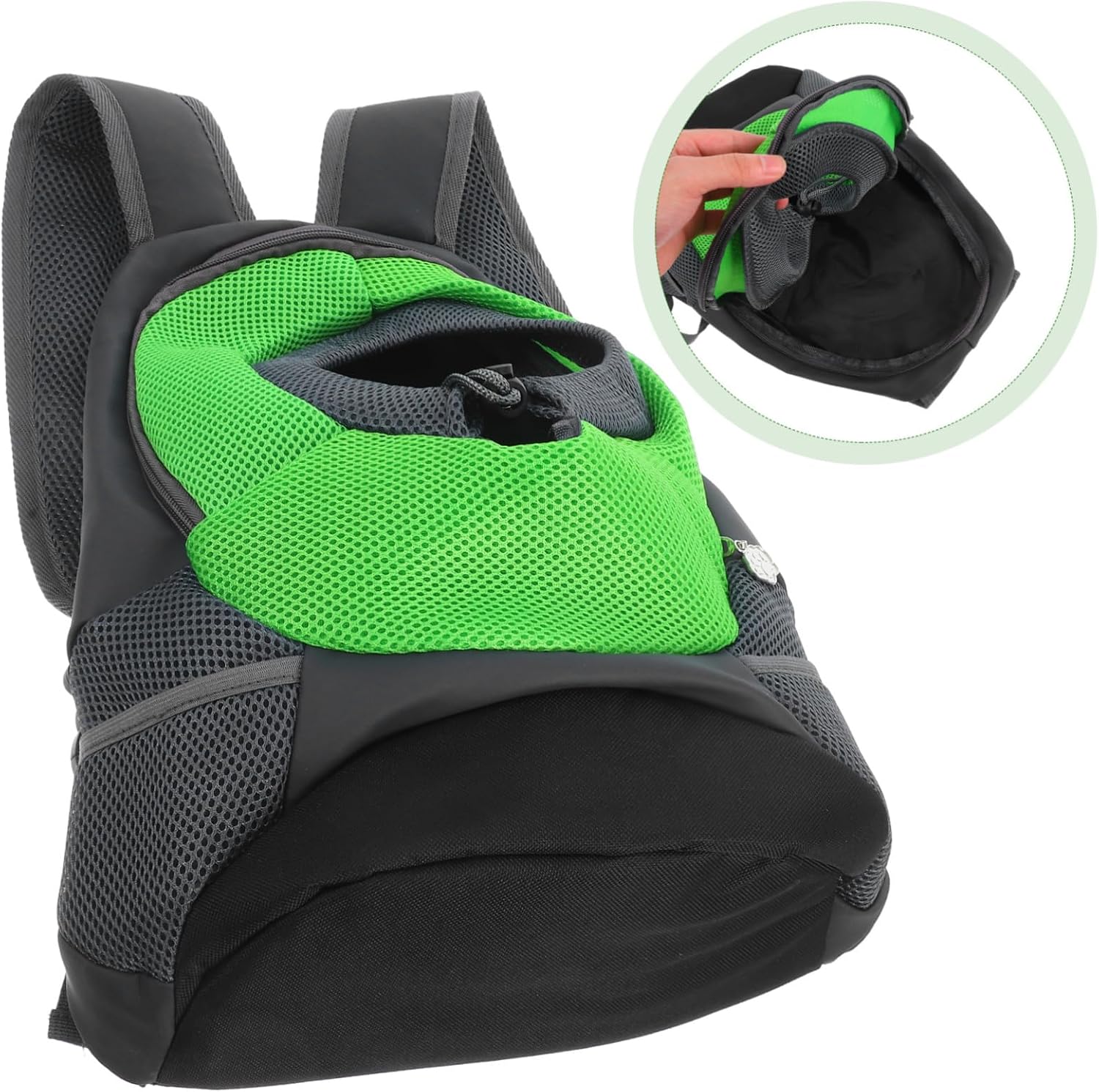 POPETPOP Cat and Dog Pet Travel Backpack Carrier Breathable and Adjustable Design for Small Pets Dual-use Backpack and Front Carrier Comfortable and Secure with Generous Storage