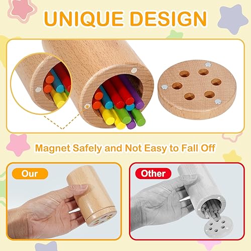 Miniatura 2 de Juguetes Montessori para niños de 1 a 3 años, juguetes de viaje para niños pequeños, juguete apilable de madera para niños de 18 meses en adelante,