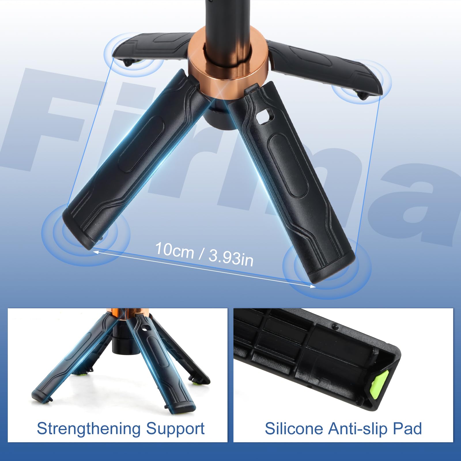 Mini Bastone Selfie Stick, Bluetooth treppiede per smartphone con telecomando staccabile, Ruotabile a 360° Treppiede Estensibile Con 2 luci di riempimento per iPhone Samsung e Android smartphone