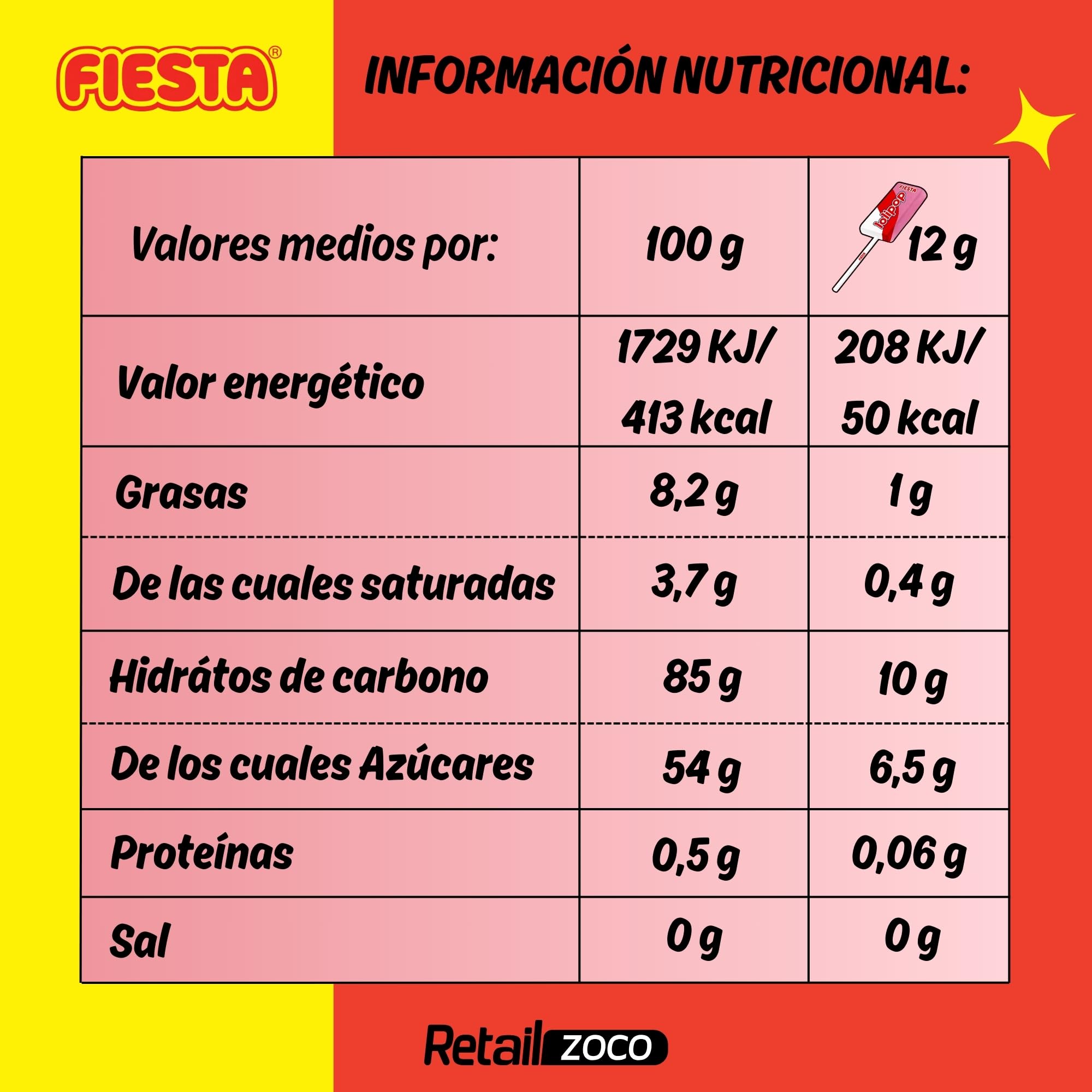Lolipop sabor fresa, Caramelo Masticable con Palo, Apto para veganos, sin gluten, sin huevo y sin lactosa es completamente apto para celíacos, Contiene 1 caja con 200 unidades