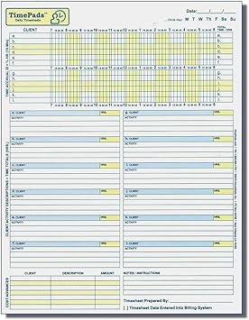 Amazon Timepadsデイリータイムシート 簡単 正確な Check The Box タイムキープ アトニー 会計士 記録と経費時間を管理する必要のあるプロ向け 50枚入りパック タイムカード用紙 文房具 オフィス用品