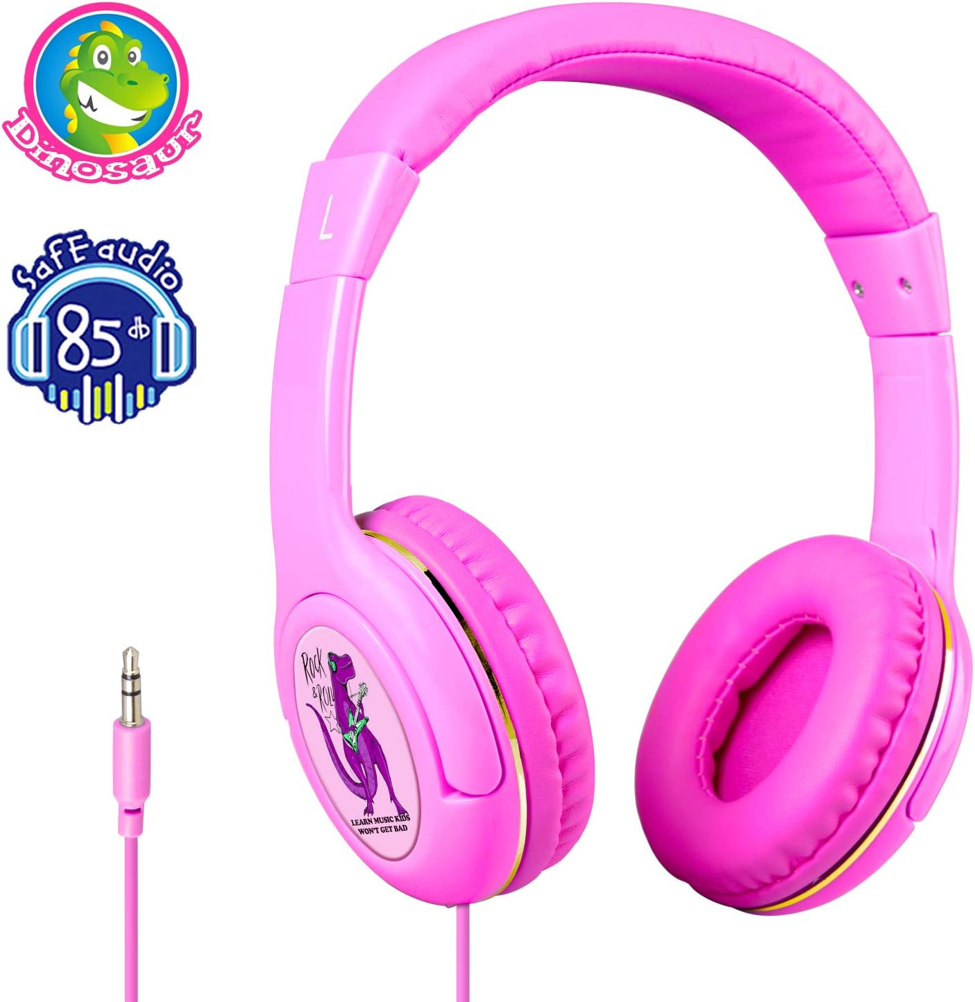 Kids Headphones,Dveda 85dB Volume Limited Hearing Protection Child Wired Headset,3.5mm Jack On Ear Headphones with Adjustable Headband for Kids/Children/Toddler,Best for Kids