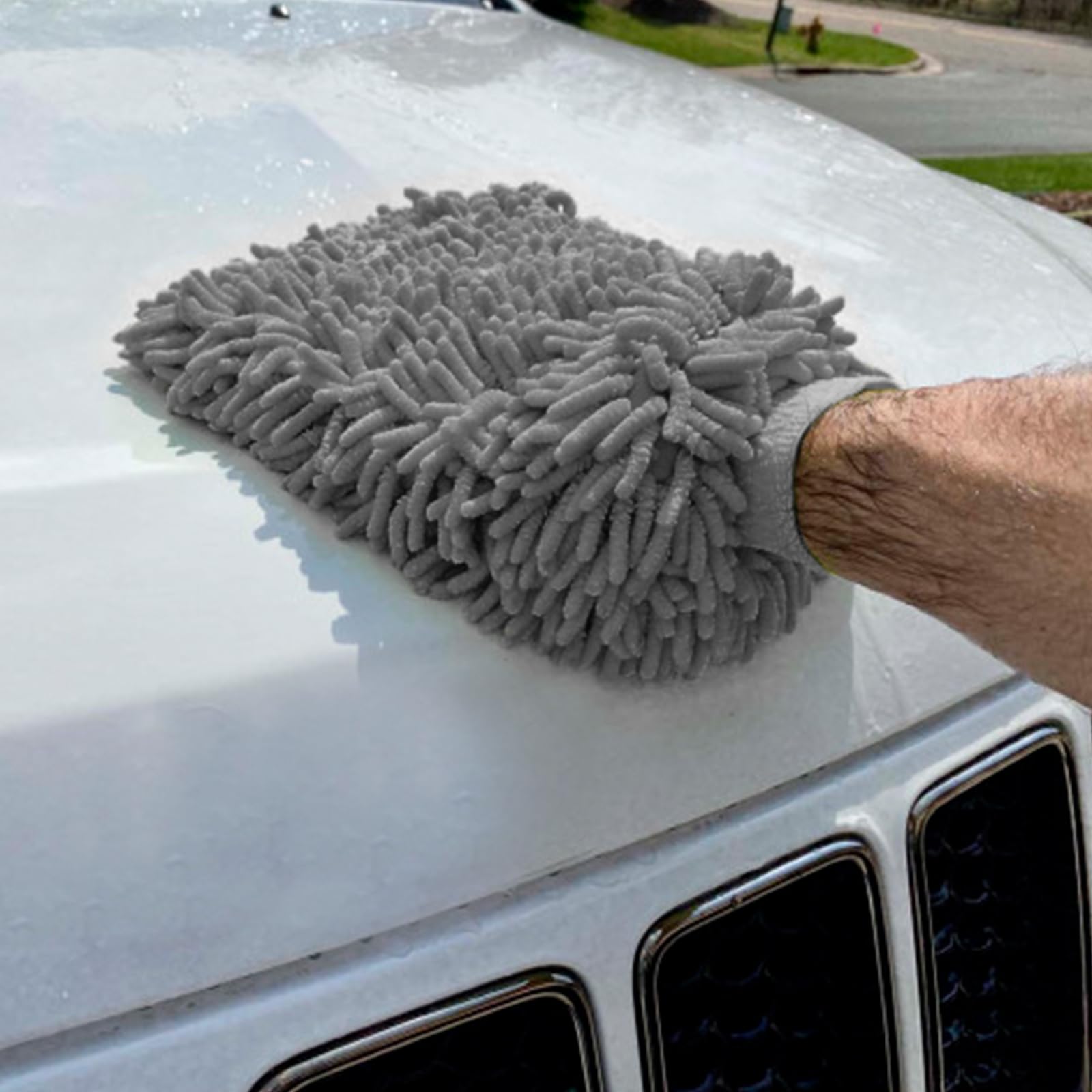 Kit di pulizia auto, guanto in microfibra, kit pulizia moto, cura e pulizia del veicolo, Detergente per parabrezza, Schiuma detergente per veicoli