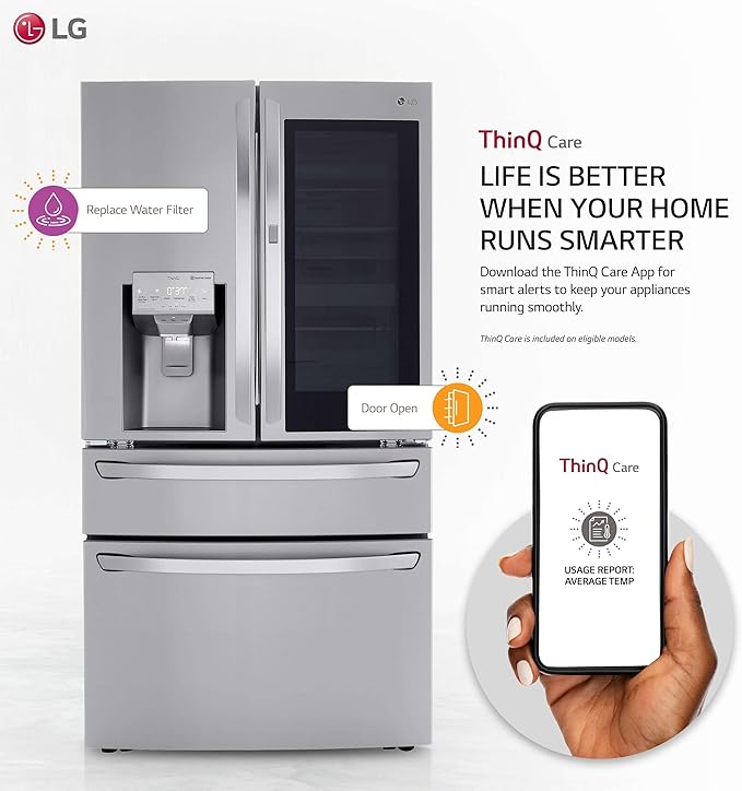 23 cu. ft. Smart wi-fi Enabled InstaView™ Door-in-Door® Counter-Depth Refrigerator with Craft Ice™ Maker on Fridge.com