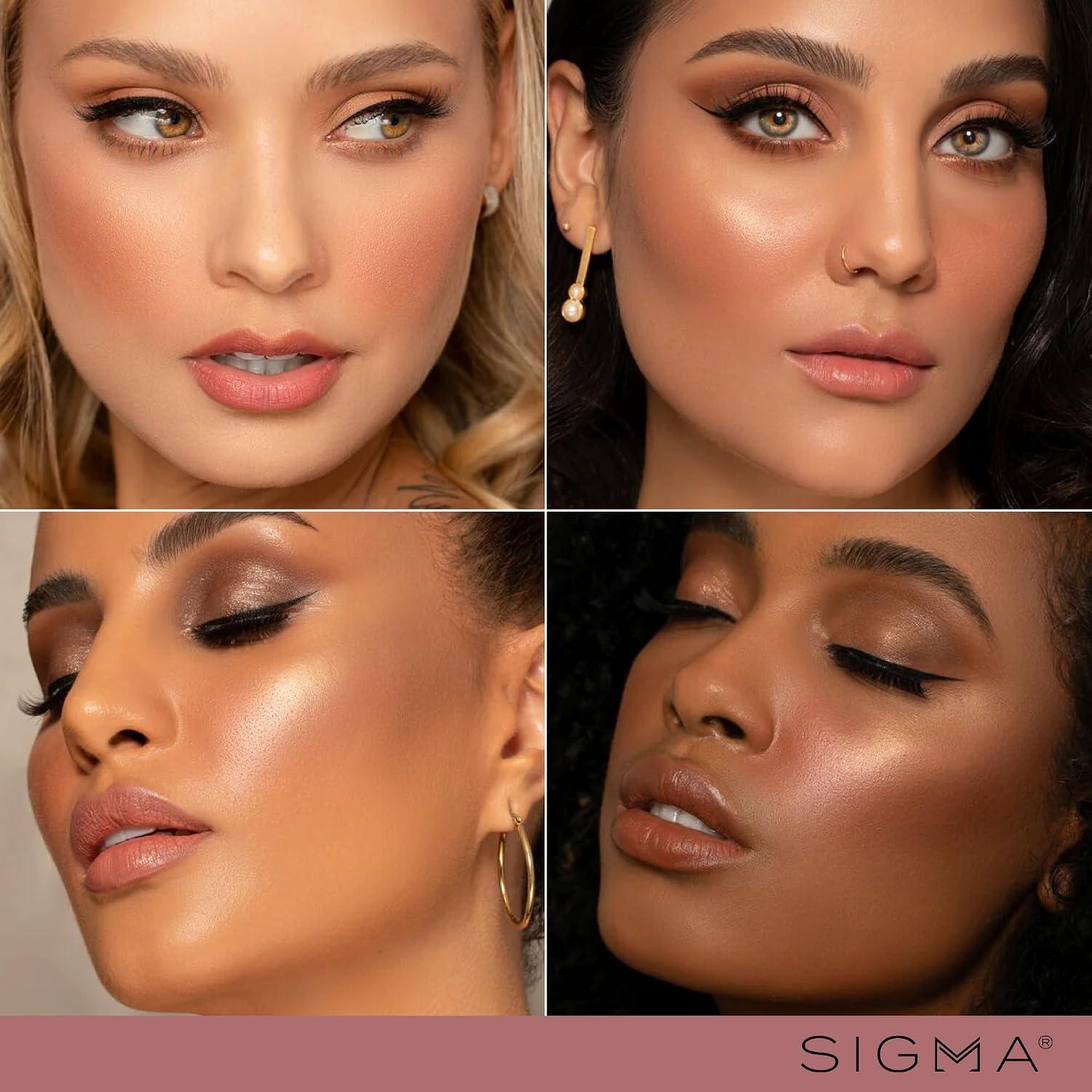 Sigma Beauty Make Me Classy - Juego De 7 Brochas De Maquillaje De Viaje - Juego De Brochas Portátiles Para Base, Polvo, Contorno, Maquillaje De Ojos, Rubor Y Más - Brochas De Maquillaje Para Viajes