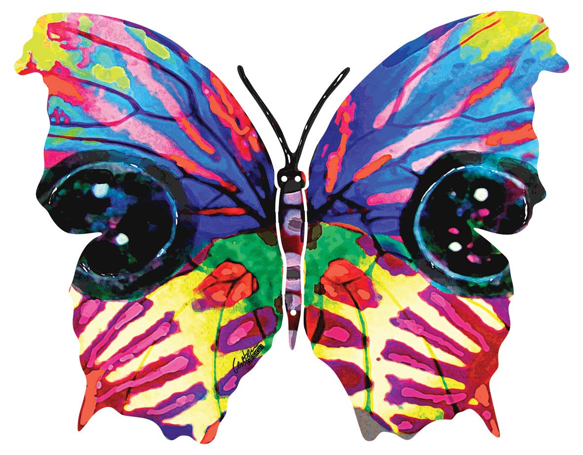David Gerstein Ruth Butterfly Metal Cutout Wall Mounted Sculpture Double Sided Colors
