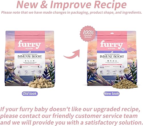 Miniatura 35 de FURRY WONDER Alimento para gatos, crudo liofilizado, cordero y pollo, 16 onzas, alto en proteínas, sin granos, comida completa o cobertura