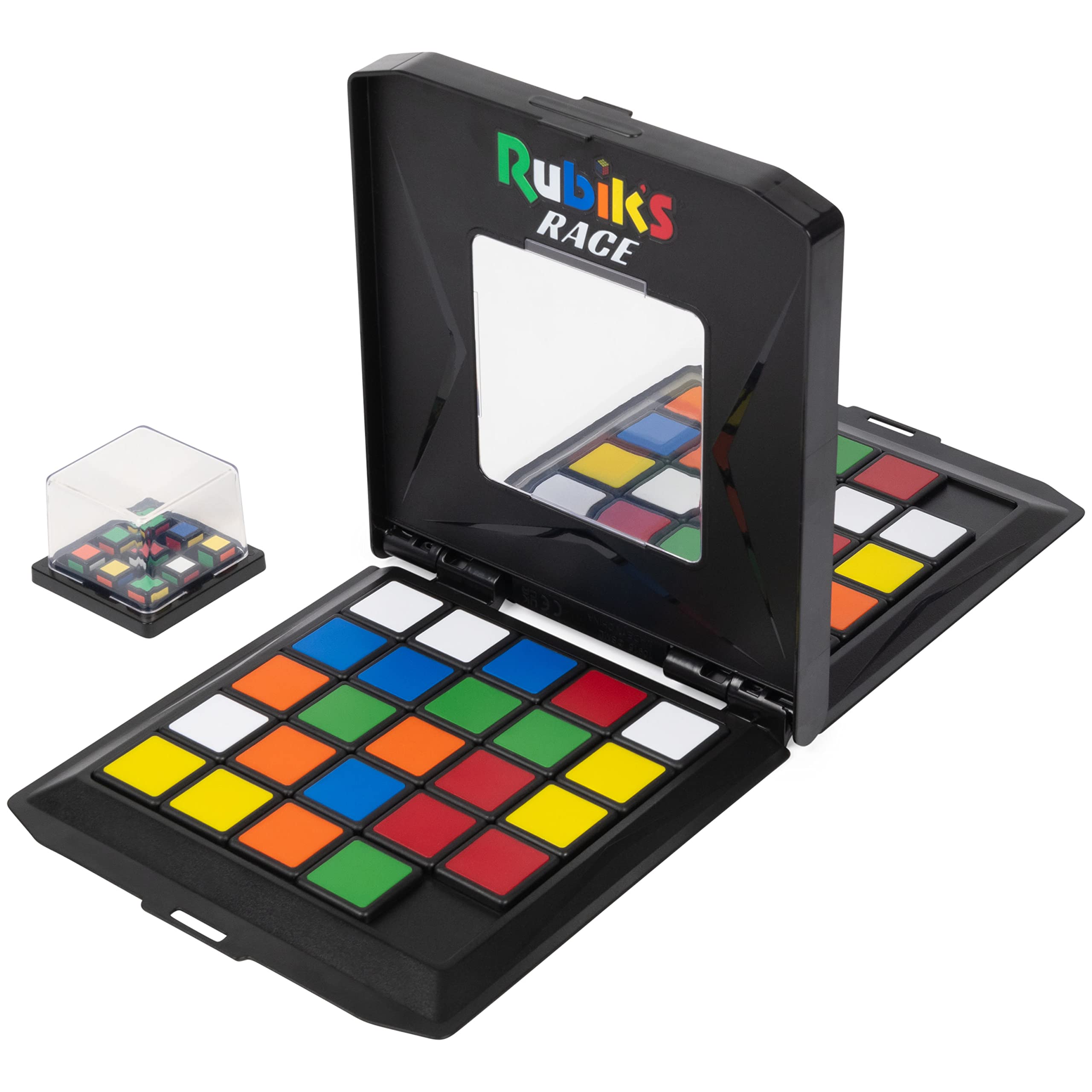Rubik's Race - The Game for 2 Fans from 7 Years, Fast-paced Strategic Sliding and Logic Game - Based on The Classic Original Cube Colour Scheme