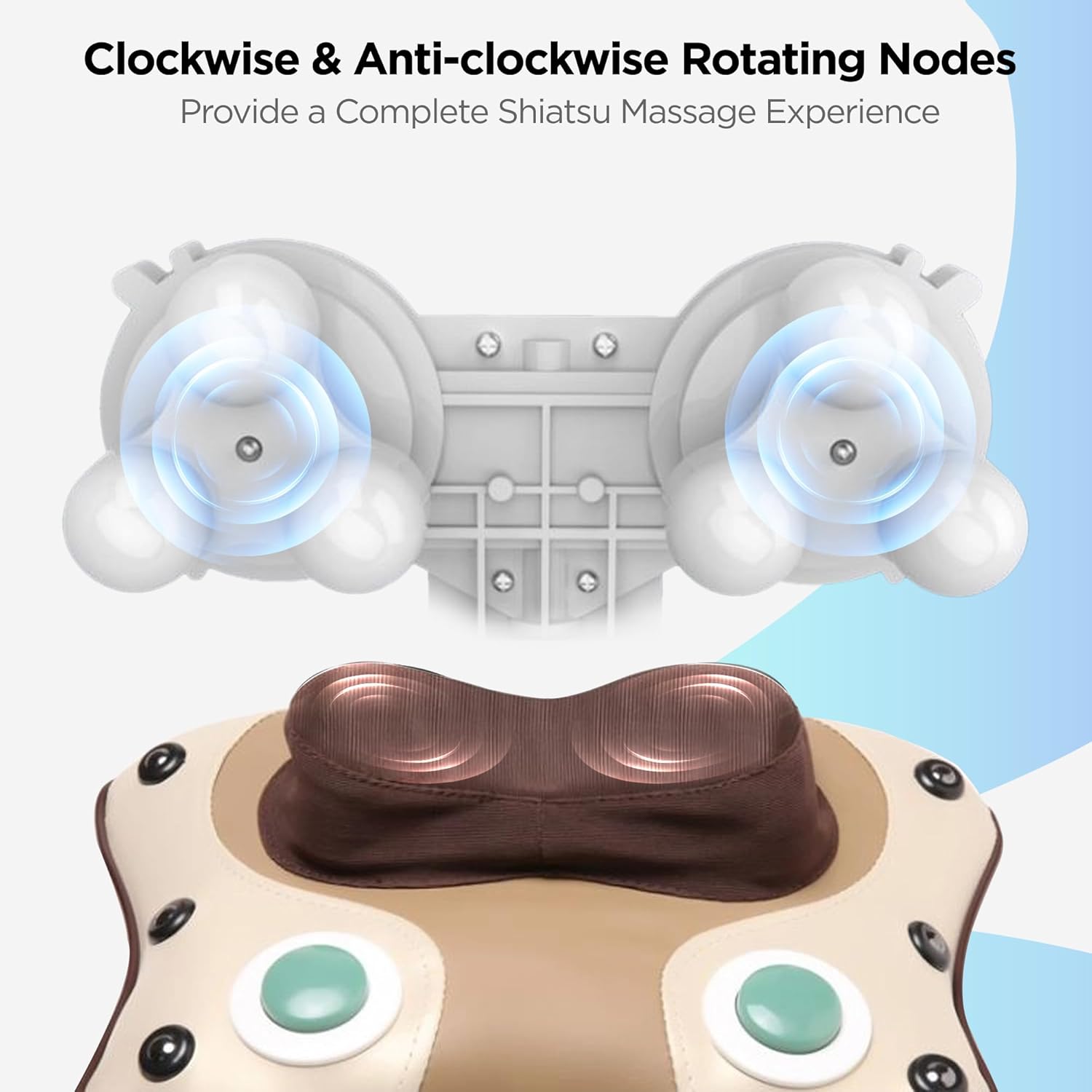 Dr Physio USA 3D Cushion Massager with Rolling Massage Heads -1009, Heat & Speed Control, Heating Pillow For Back, Shoulder, Neck Muscles Pain Relief (Brown) Dr Physio USA 3D Cushion Massager with Rolling Massage Heads -1009, Heat & Speed Control, Heating Pillow For Back, Shoulder, Neck Muscles Pain Relief (Brown)