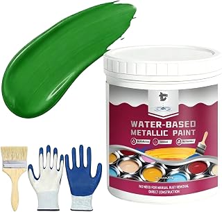 Water-Based Rust Converter Metal Paint, 2-in-1 Water-Based Glossy Finish, Professional Rust Treatment for Iron Gates, Car Frames and Garden Furniture (Green,1000g/35.27fl oz)