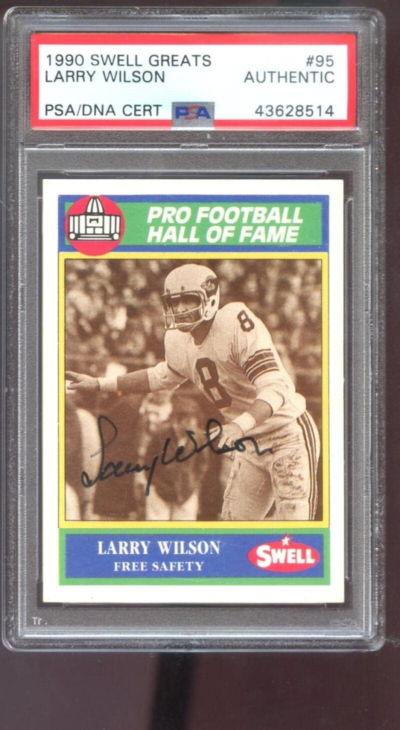 1990 Swell #95 Larry Wilson AUTO SIGNED Autograph Autographed Card PSA PSA/DNA Football NFL COA St. Louis Cardinals