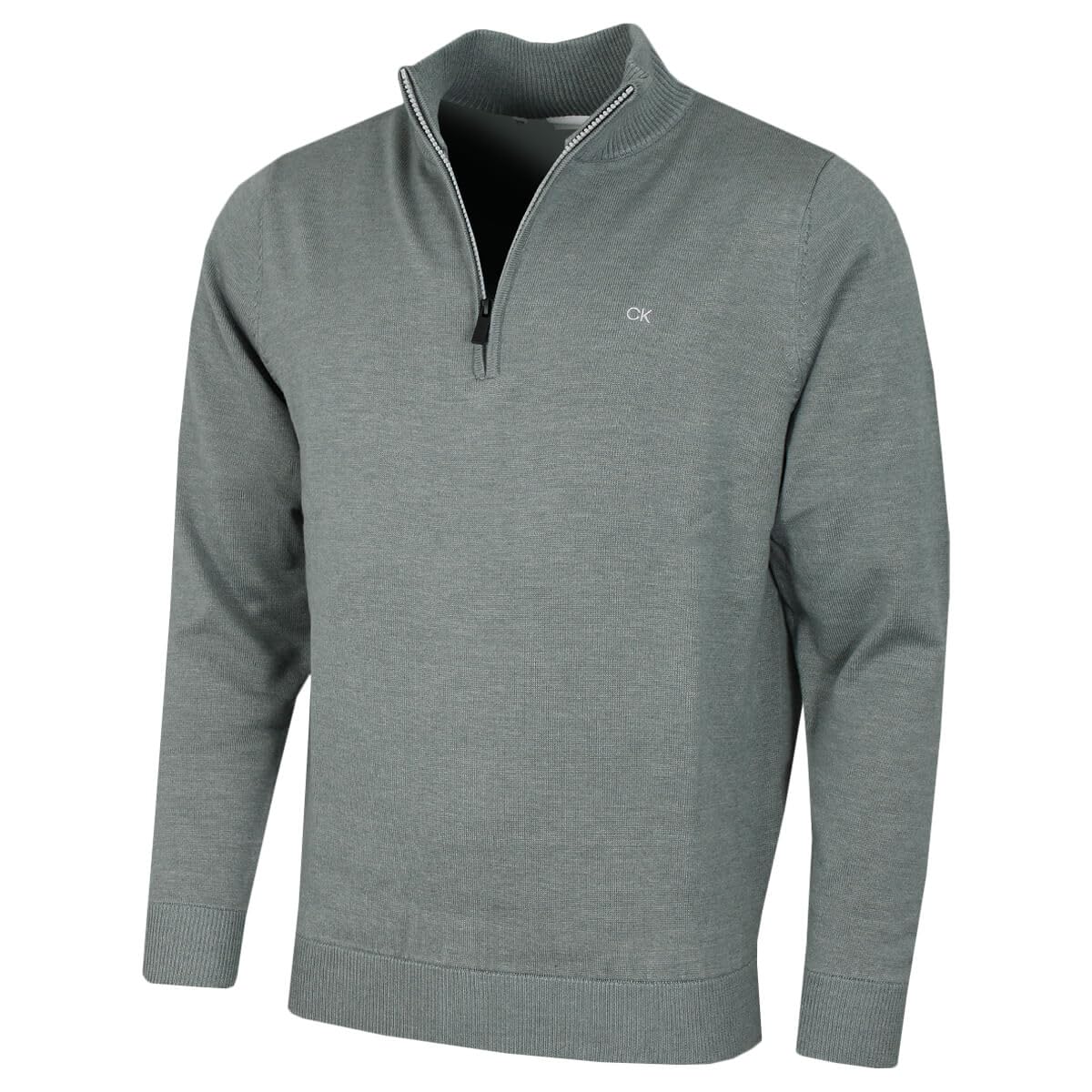 Calvin Klein Mens Campus 1/2 Zip Sweater - Sage - XXL