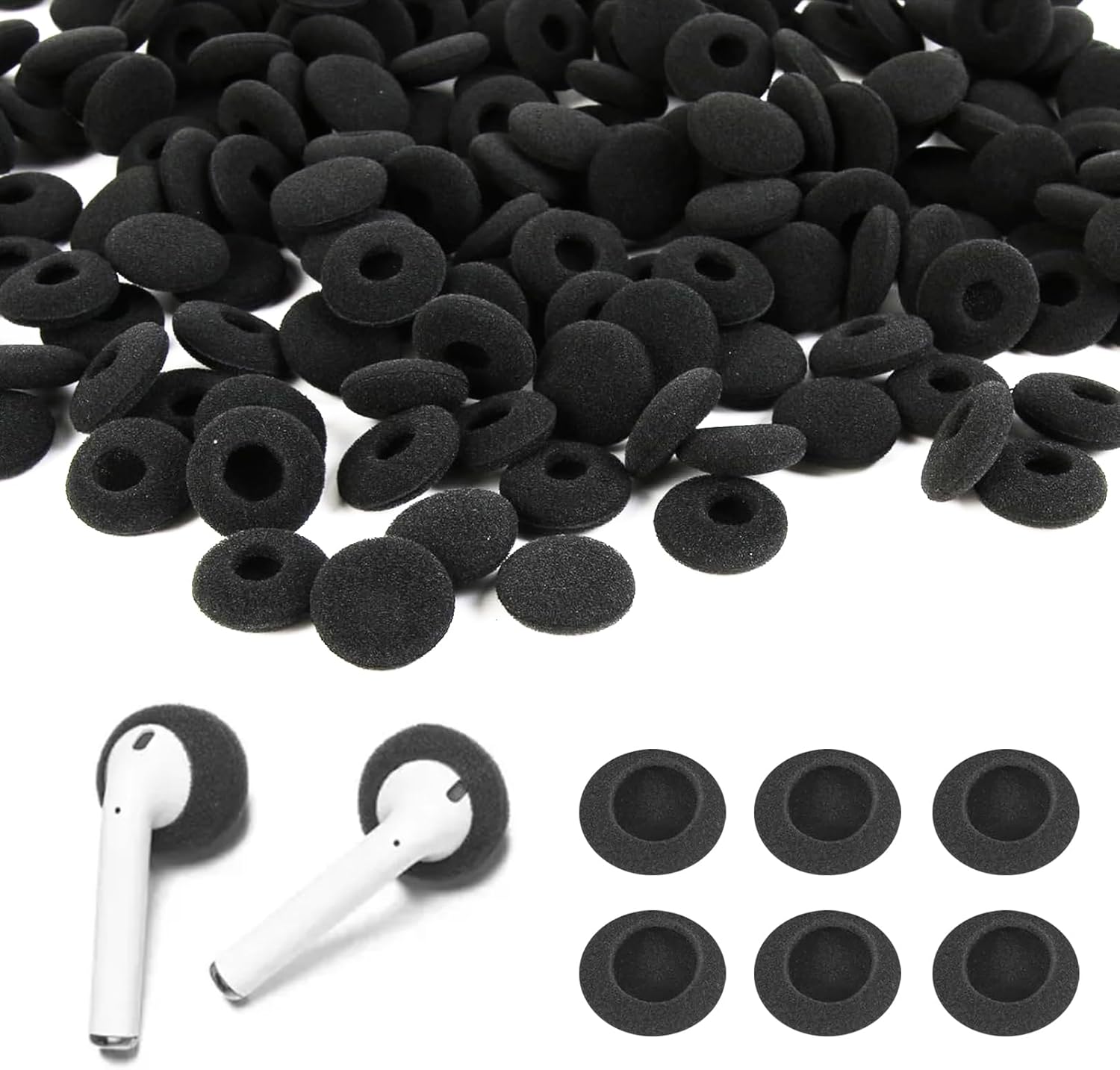 100PCS Foam Earbud Earpad Replacement Sponge Covers,Earphone Foam