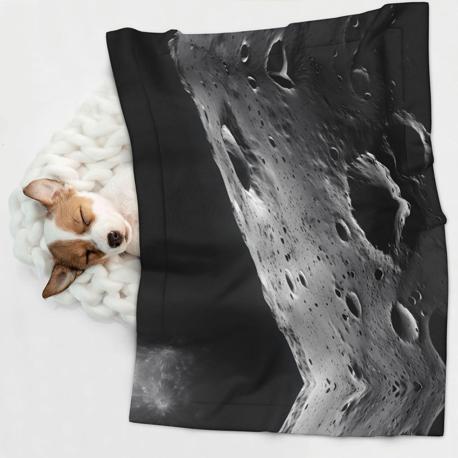 The Moon Large Printed pet Blanket - Suitable for pet kennels/Dog beds/cat Baskets