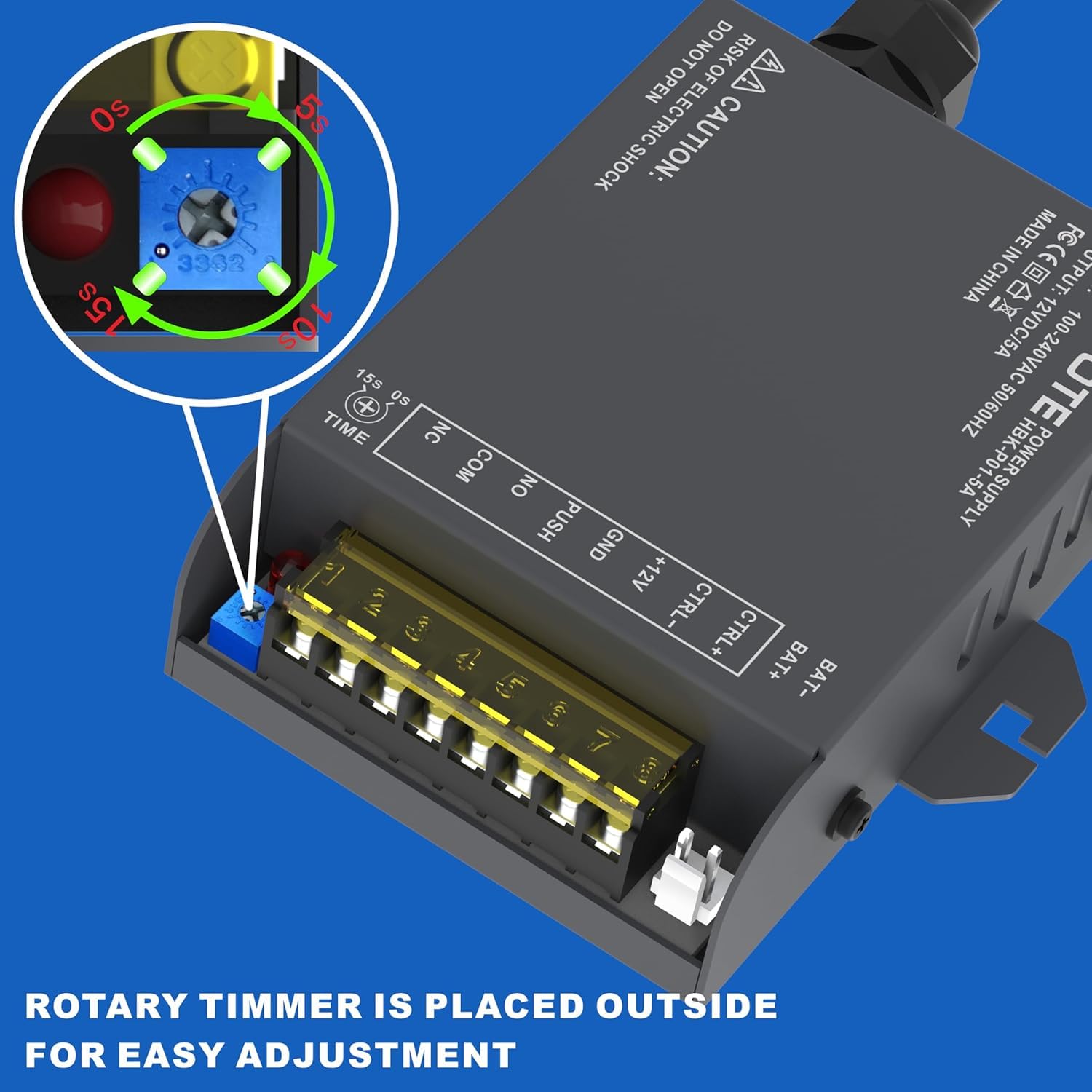 UHPPOTE Kit complet de contrôle d'accès à carte RFID 125 kHz avec gâche électrique et télécommande pour porte unique