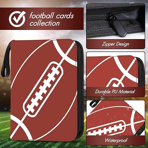 Miniatura 9 de Carpeta de tarjetas intercambiables, carpeta de tarjetas de béisbol de piel sintética con 900 bolsillos laterales de carga, carpeta de tarjetas con