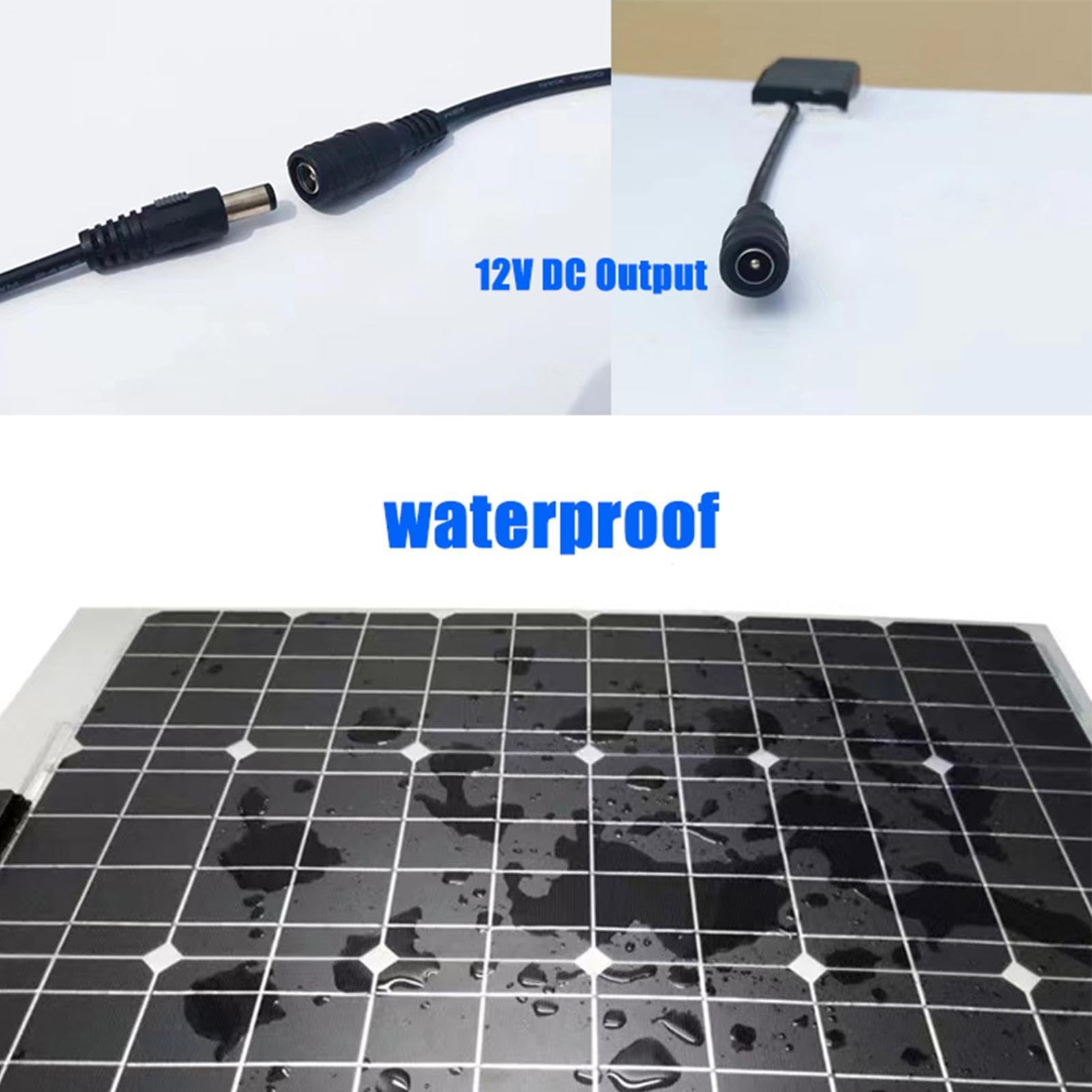 Komplett-Solarmodul – 12 Volt Solarpanel – Wechselrichter 300 Watt – wetterfest – DC 12 V bis – Wechselstrombedarf in verschiedenen 110/2-Controllern