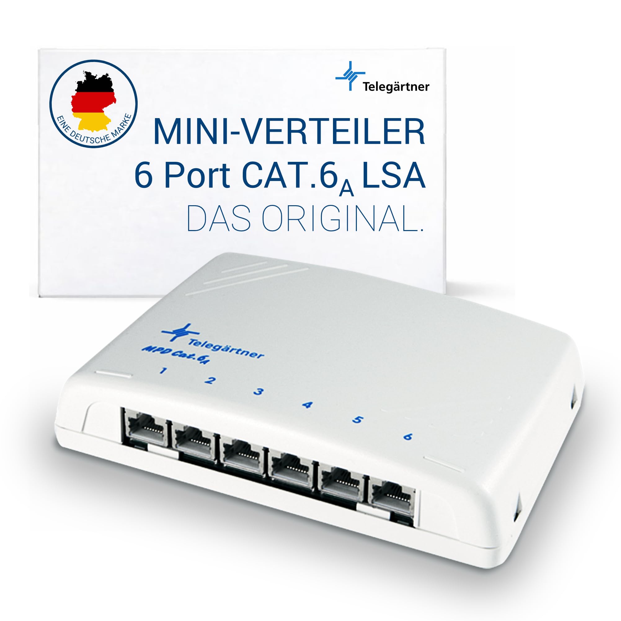 Bornier Mpd6-hs K évite les coupures internet via 6 connecteurs RJ45 Cat 6A blindés