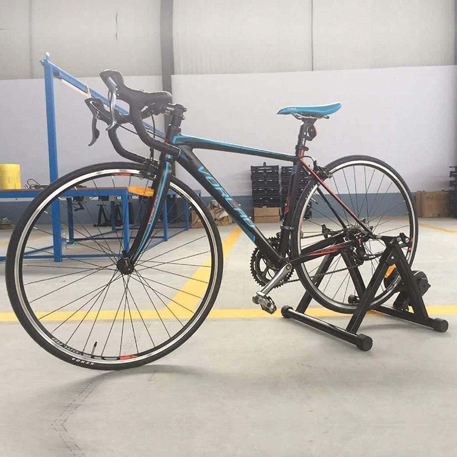 Portable Bike Trainer Stand Magnetic Bike Trainer Stand for Indoor Exercise Riding Stationary Bike Resistance Trainer for 26"-28" 700C Wheels (Black)