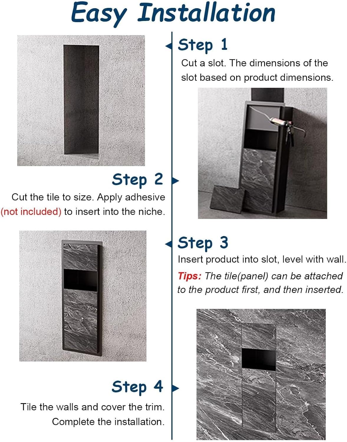 Soporte empotrado para papel higiénico con armario oculto y cubo de basura, diseño moderno para almacenamiento de baño y cocina