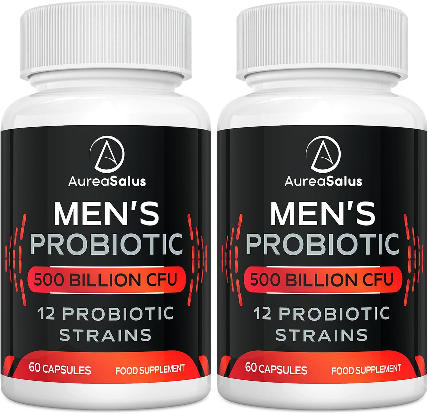Probiotic for Men, 500 Billion CFU 12 Strains, Men’s Probiotic with Cranberry, Turmeric, Goji Berry, Probiotics for Gut & Digestive Health, Gluten and Dairy Free, 60 Capsules (60 Count (Pack of 2))