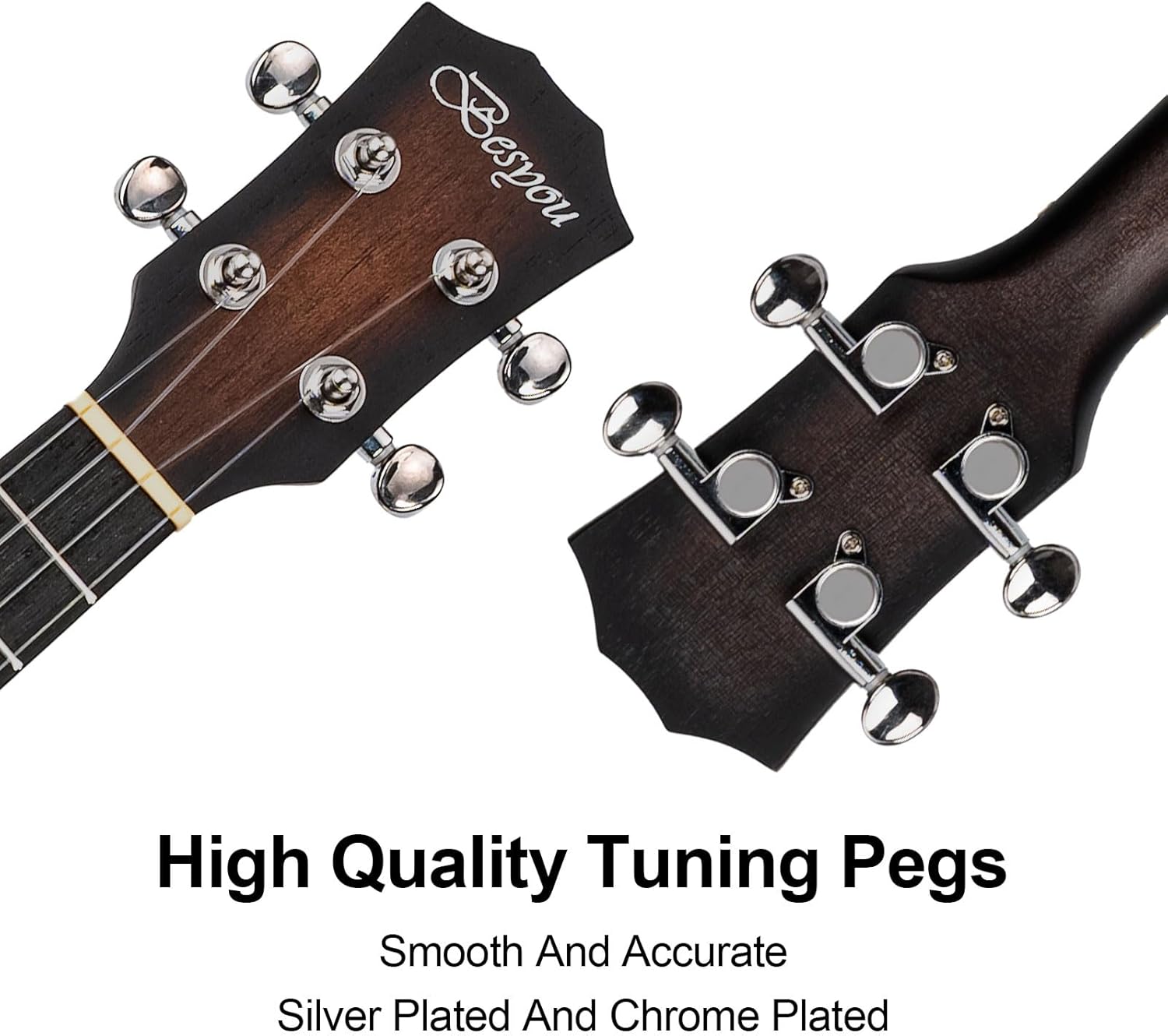 23 Inches Ukulele Beginner Kids and Adult Student Travel Mahogany Concert Ukelele Kits with Tuner Gig Bag Strap Carbon Nylon String Picks Cloth Gift Choice (Brown)