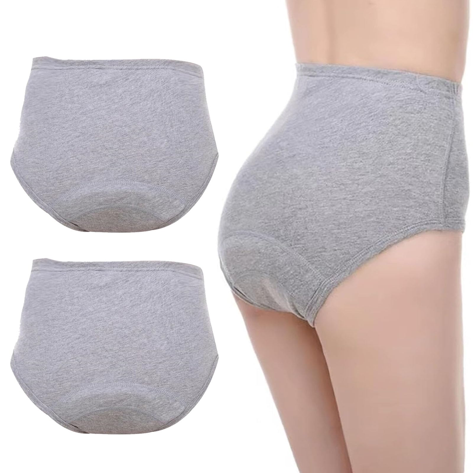 3 Pcs Calzoncillo Adultos de Incontinencia Pañal Tela Bragas A Prueba de Fugas con Almohadilla Absorbente Lavable para Uso Repetido para Incontinencia Leve O Incontinencia Urinaria