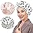 2Pcs Shower Caps for Women Shower Cap Reusable Waterproof Hair Cap for Shower with Adjustable Bowknot Luxury Bath Cap for Women (Black Dot & Pink Dot)