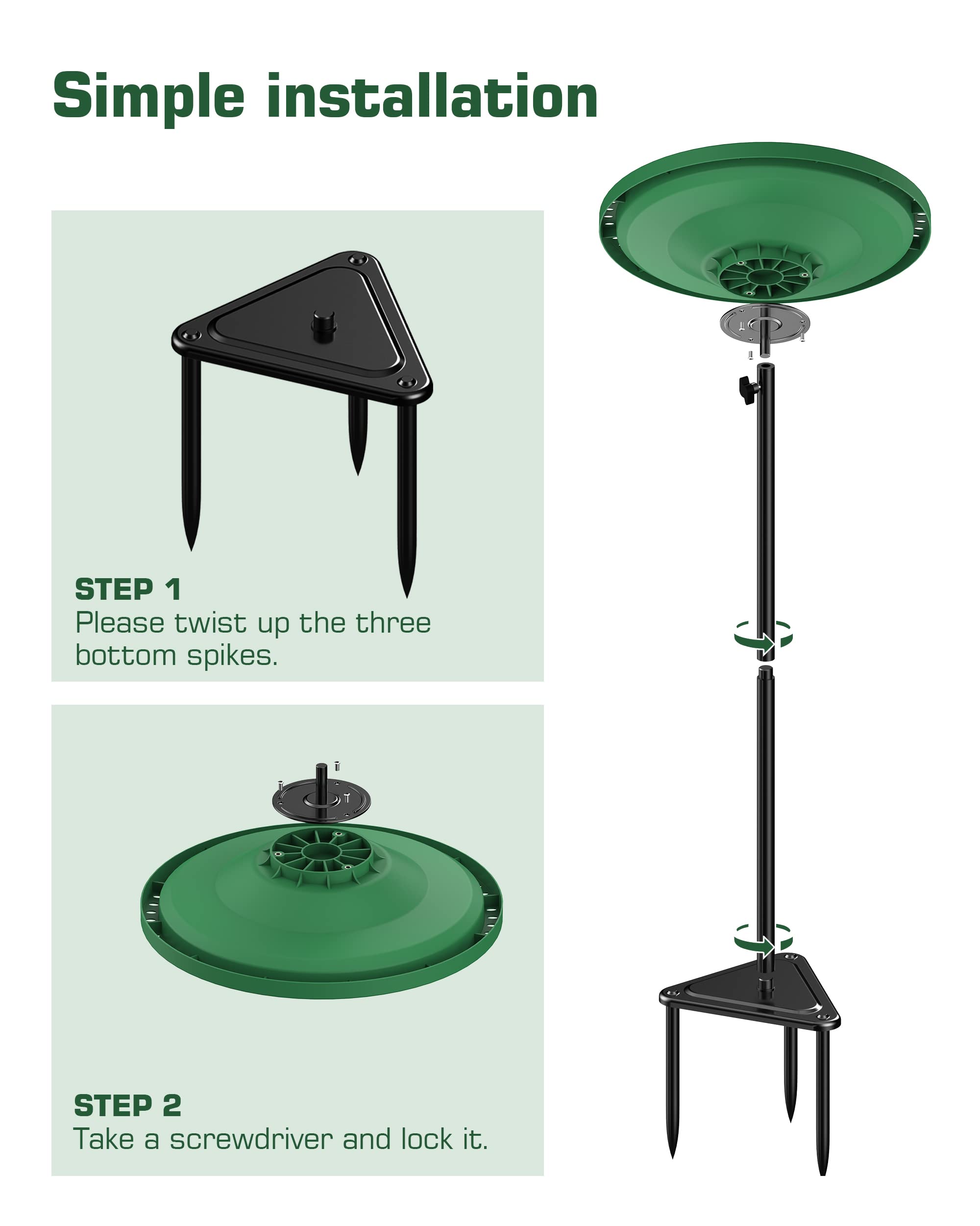 Baños para pájaros para exteriores, baños desmontables para el jardín, baños independientes para pájaros para exteriores, resistente, cuenco de baño para pájaros, spa y comedero para pájaros con