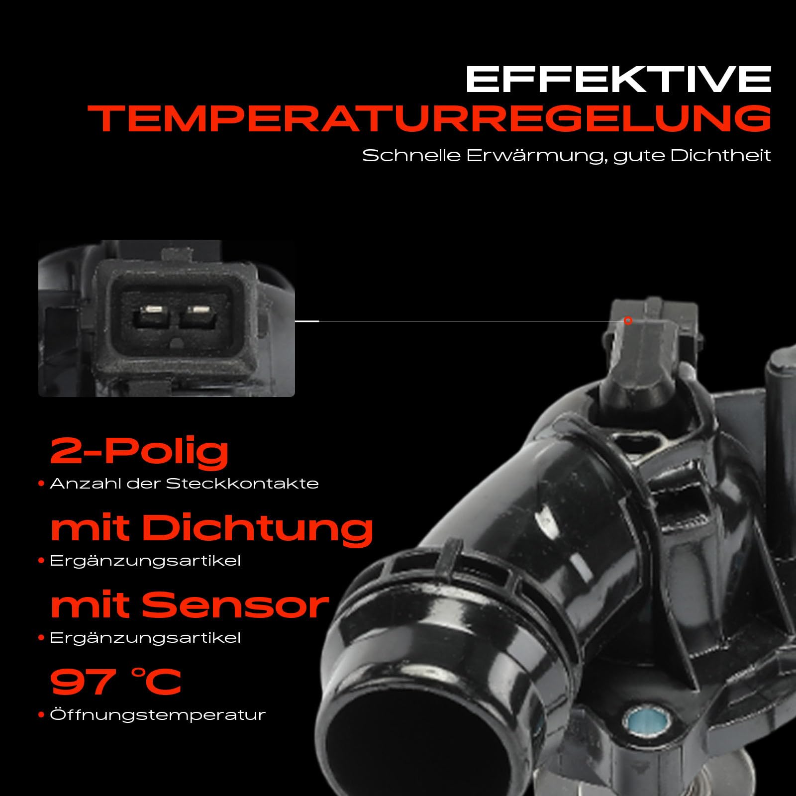 Frankberg Termostato Alloggiamento termostato Benzina Compatibile con Serie 3 Cabriolet E46 2.2L Serie 3 E46 2.2L Serie 5 E39 2.5L Serie 3 Cabriolet E46 3.0L Serie 5 E60 2.2L Replace# 11531437040